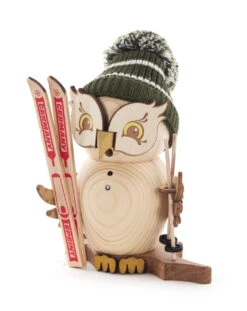 146/1670/9 - Owl With Skis Smoker