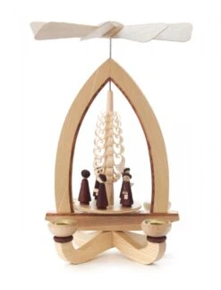 085/039K - Pyramid With Carol Singers (14mm Candles)