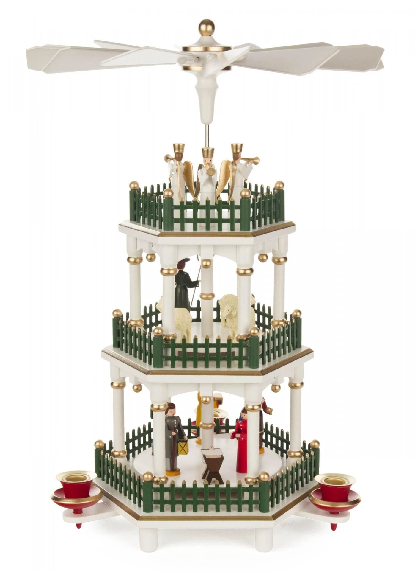 085/059 - Pyramid - 3 Tiered Traditional German Nativity Story Pyramid (14mm Candles) 1 085/059 - Pyramid - 3 Tiered Traditional German Nativity Story Pyramid (14mm Candles)