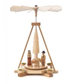 085/484 - Pyramid With Nativity Scene (14mm Candles)