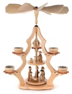085/558G - 2 Tier Pyramid With Nativity Scene
