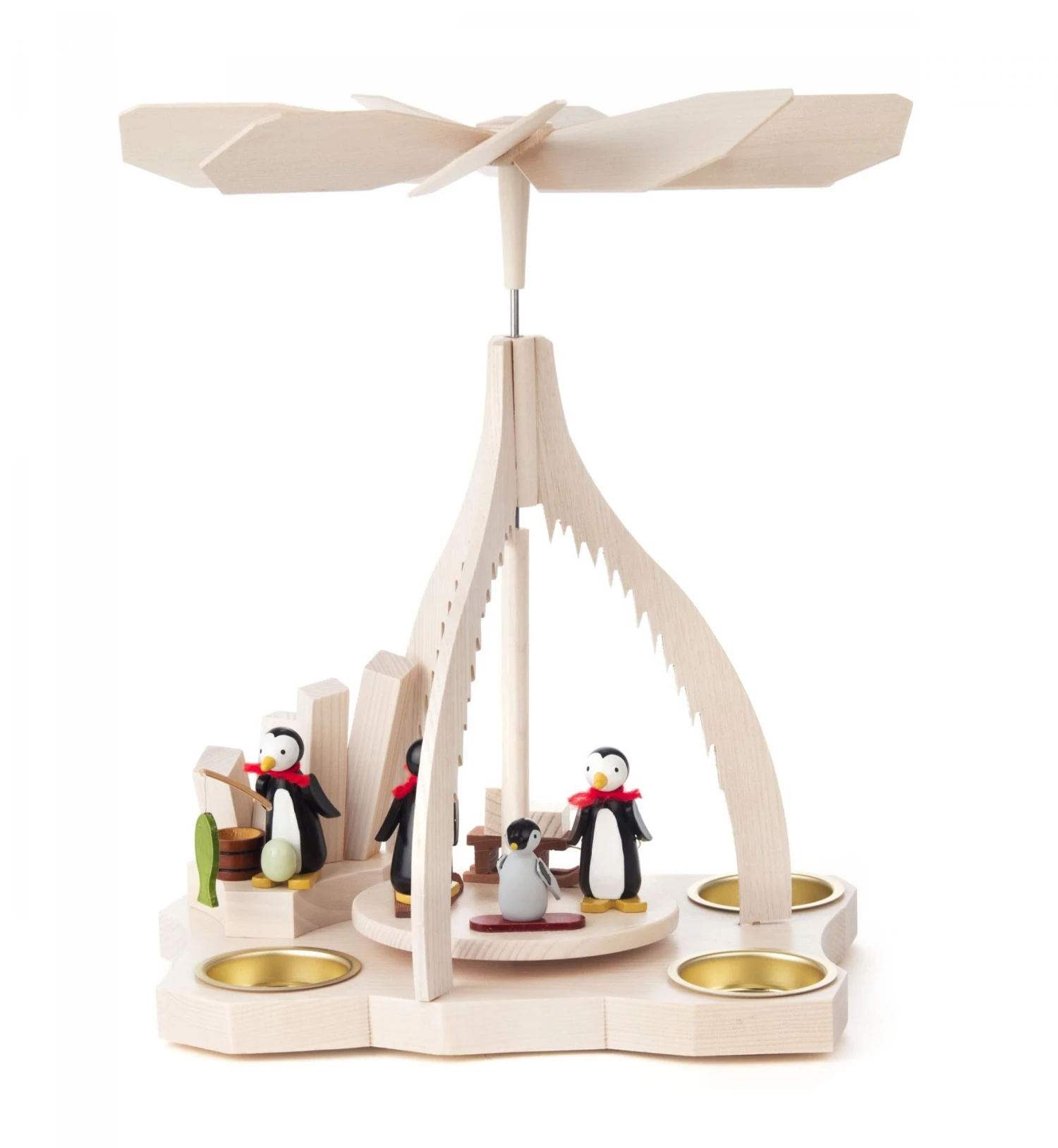 085/724 - Pyramid With Penguins (Tealights) 1 085/724 - Pyramid With Penguins (Tealights)