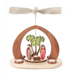 085/741/1 - Müller Pyramid With Nativity Scene (Tealights)