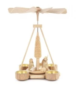 085/753 - Pyramid With Nativity For Tealights