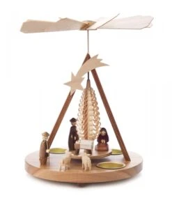 085/765 - Pyramid With Natural Nativity Scene (Tealights)