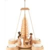 085/918 - Pyramid With Nativity Scene & Curled Wood Tree (Tealights)