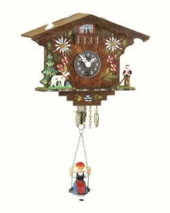 107S - Novelty Key-Wind Chalet With Jumping Girl