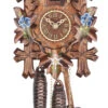 KU1100enz - 1 Day Five Leaf Cuckoo Clock W/ Hand Painted Flowers