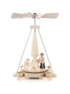 074/166 - Miniature Pyramid With Shepherd & Sheep