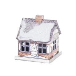 146/202022 - Metal Smoker House With Painted Winter Scene
