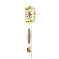 70332 - Hermle Skeleton Wall Clock In Brass