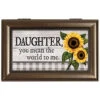 18801 - “Daughter/World” Music Box - Plays "Everything Is Beautiful”
