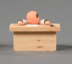 195/069 - Man Asleep At Desk Figurine