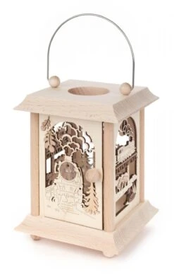 198/151 - Lantern Style Candle Holder With Train