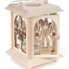 198/152 - Lantern Style Tealight Holder With Angel & Miner