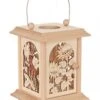 198/155 - Lantern Style Votive Holder With Flowers