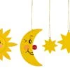 199/169 - Wooden Ornaments - Sun, Moon & Stars (Set Of 5)