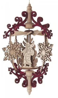 199/444/1 - Pyramid Ornament With Santa & Snowflakes