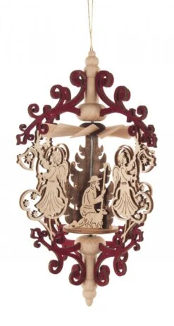 199/444/2 - Ornament Pyramid With Angels & Nativity Scene -Cheap Clocks Store 199 444 2 1