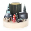 201/353 - Candle Holder With Winter Scene