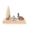 200/090/2 - Candle Holder With Rabbits & Tree (14mm)