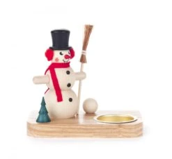 200/253 - Tealight Holder With Snowman & Tree