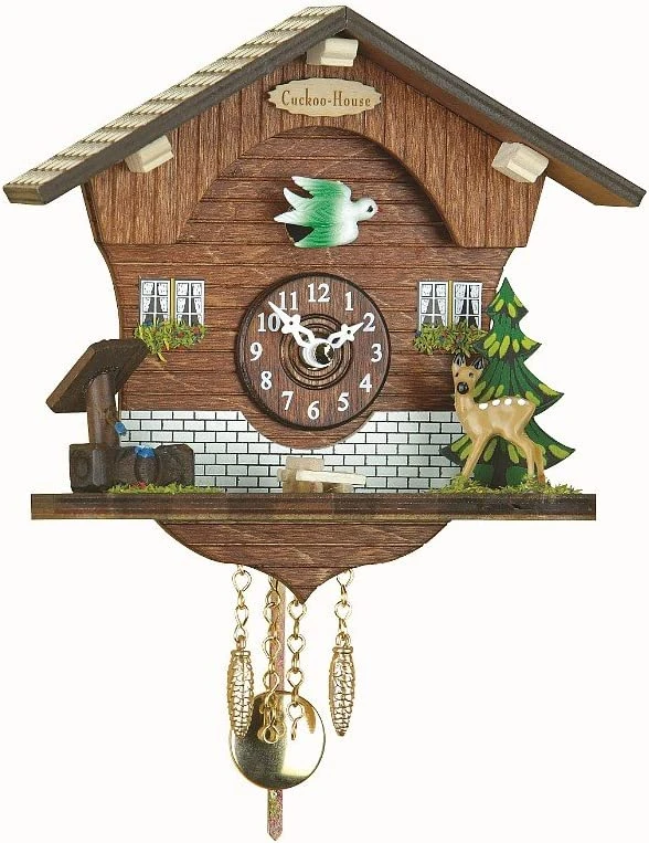 2011PQ - Novelty Cuckoo Clock With Deer And Water Trough 1 2011PQ - Novelty Cuckoo Clock With Deer And Water Trough