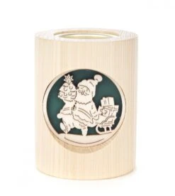 201/170/2 - Tealight Holder With Santa & Sleigh