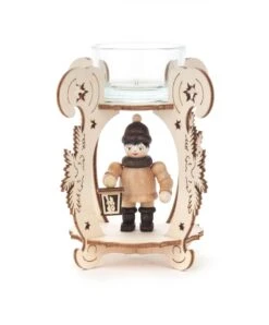 201/221 - Tealight Holder With Boy Holding Lantern