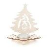 201/229 - Tealight Holder With Christmas Tree & Nativity Scene