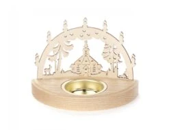 201/243/2 - Tealight Holder With Seiffen Church
