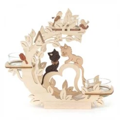 201/265 - Tealight Holder With Kittens