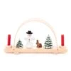 202/713 - Miniature Candle Holder/Arch With Snowman & Deer