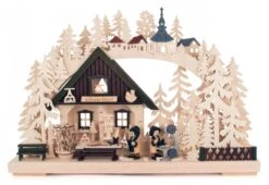 202/90544/5 - Schwibbogen With Pyramid Workshop Scene