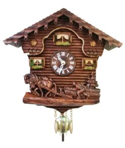 2031PQ - Novelty Chalet With Log Pulling Scene