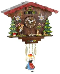 2065SQ - Novelty Chalet With Girl & Deer