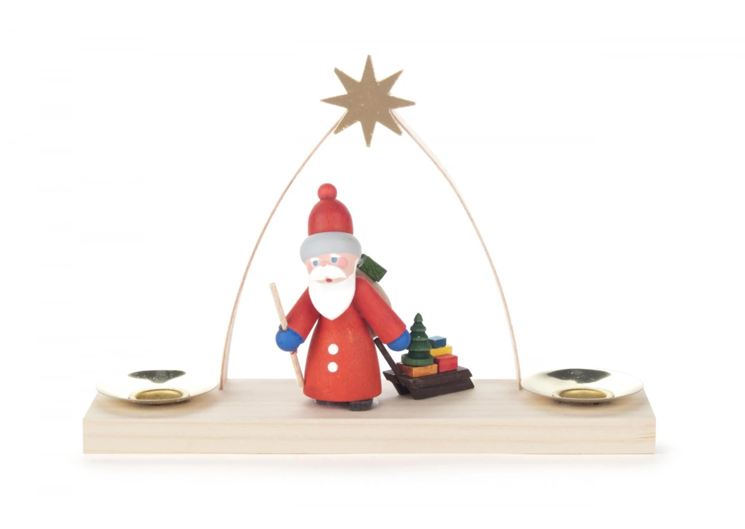 225/023 - Candle Holder With Santa (14mm) 1 225/023 - Candle Holder With Santa (14mm)