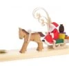 225/204 - Candle Holder With Santa On Horse Drawn Sleigh