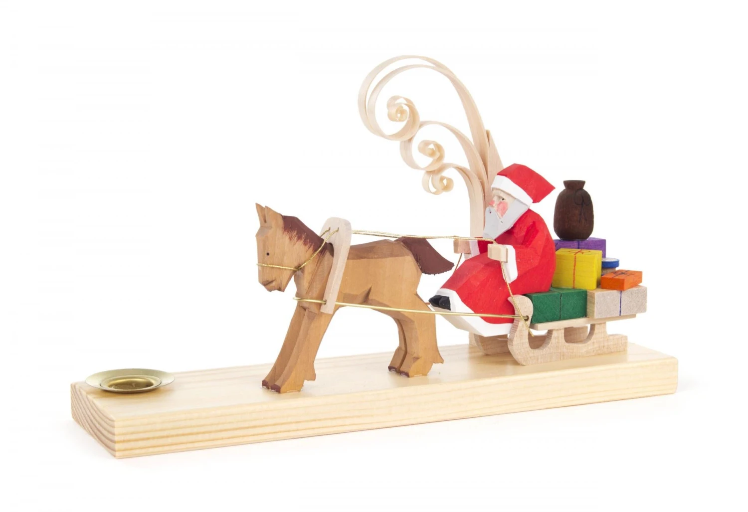 225/204 - Candle Holder With Santa On Horse Drawn Sleigh 1 225/204 - Candle Holder With Santa On Horse Drawn Sleigh