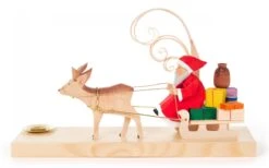 225/205 - Candle Holder - Santa & Sleigh With Gifts