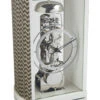 23050-R10791 - White/Gray Skeleton Mantel Clock
