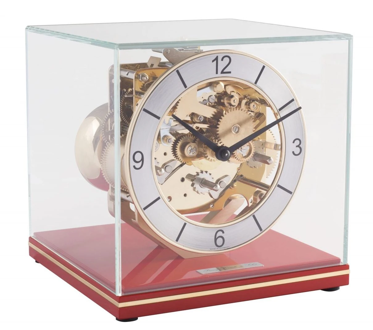 23052-T20340 - 8 Day Bell Strike Mantel With Red Base 1 23052-T20340 - 8 Day Bell Strike Mantel With Red Base