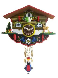 2003SQ - Novelty Chalet With Deer, Tree & Mushroom