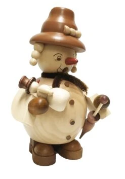 146/1008 - Lady Snowman W/ Baby Smoker