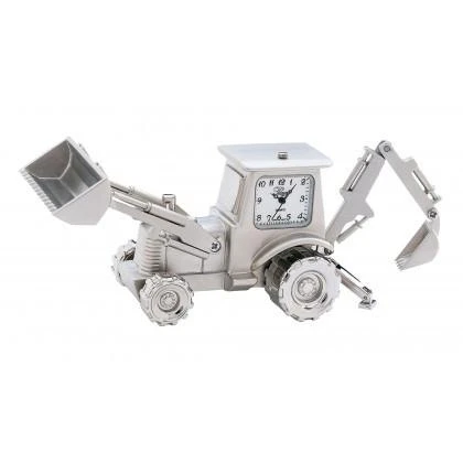 C383SIL - Backhoe Miniature Clock 1 C383SIL - Backhoe Miniature Clock
