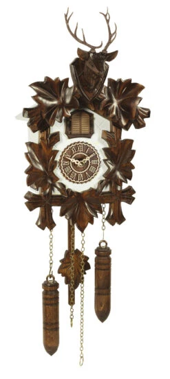 KU373QM - Quartz Musical Cuckoo With White Case And Stag Head