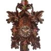 KU1223ro - 1 Day 5 Leaf Cuckoo Clock With Painted Roses