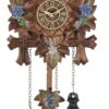 KU411QM - Quartz Musical Cuckoo W/ Painted Flowers