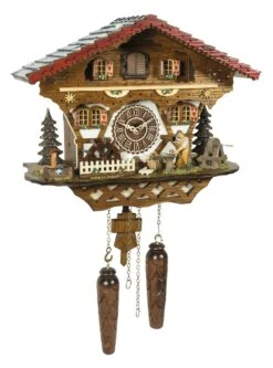 KU4221QM - Quartz Musical Chalet With Blacksmith And Waterwheel