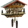 KU4246QMT - Quartz Musical Chalet W/ Man Chasing Boy On Farm